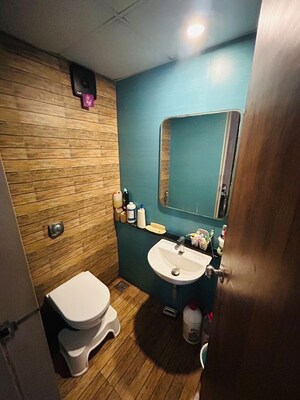Bathroom in 1 BHK Apartment at Lodha Crown Quality Homes, Majiwada – for Rent