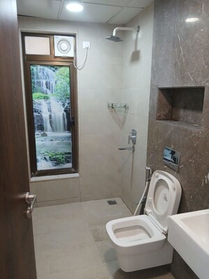 Bathroom in 3 BHK Apartment at Marathon Monte South, Byculla West – for Rent