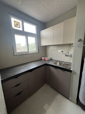Kitchen in 1 BHK Builder Floor at Sushant Lok I – for Rent