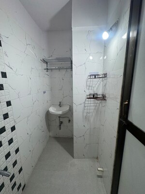 Bathroom in 1 BHK Apartment at Shree Swami Vrindavan SRA CHS, Bhandup West – for Rent