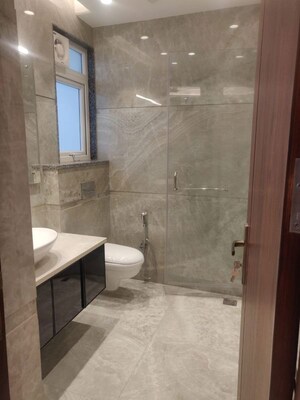 Bathroom in 3 BHK Builder Floor at Sushant Lok I – for Rent