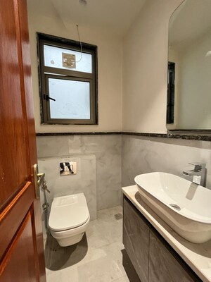 Bathroom in 3 BHK Builder Floor at Sushant Lok I – for Rent