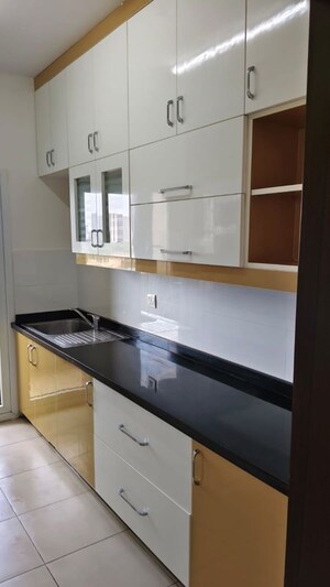 Kitchen in 3 BHK Apartment at Bhartiya City Nikoo Homes II, Thanisandra Main Road – for Rent