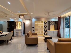 Living Room in 4 BHK Apartment at Bhartiya Nikoo Homes Phase 2, Thanisandra Main Road – for Rent