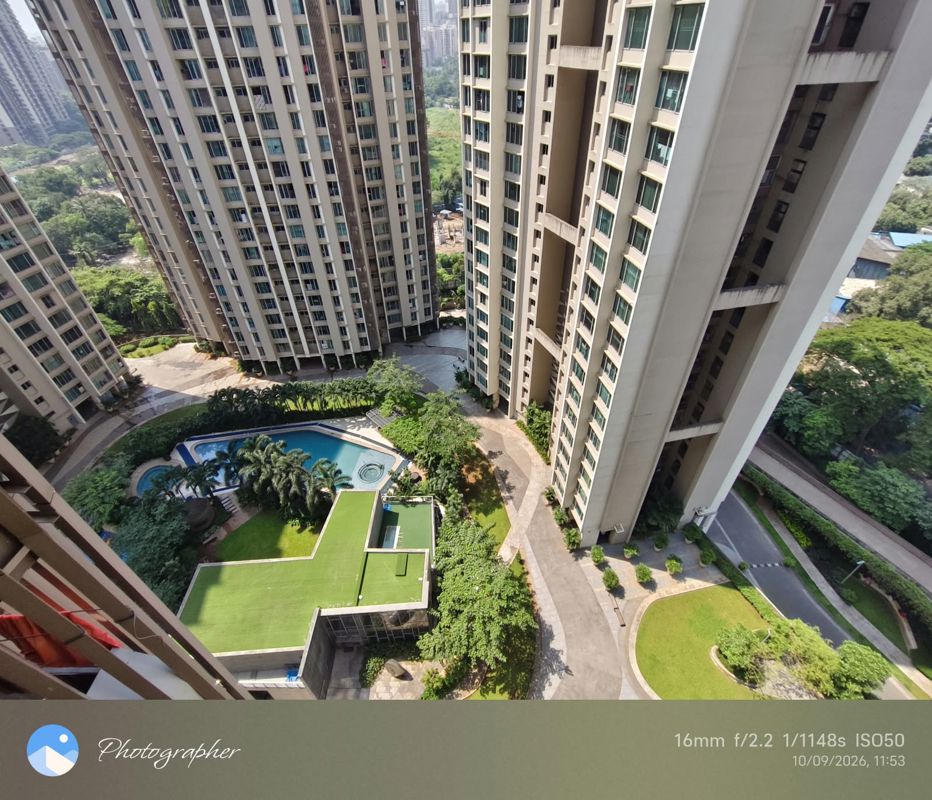 Balcony in 3 BHK Apartment at Kalpataru Parkcity Sunrise, Kolshet Road – for Rent
