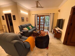 Living Room in 3 BHK Apartment at RJ Garden, Indiranagar – for Rent
