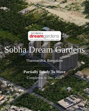 2 BHK Apartment – Exterior View View at Sobha Dream Gardens, Thanisandra Main Road - for Rent
