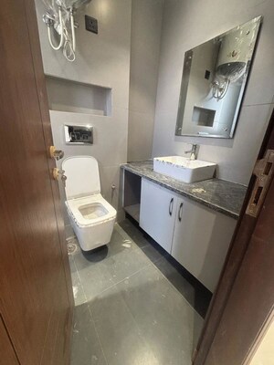 Bathroom in 3 BHK Apartment at Saket – for Rent