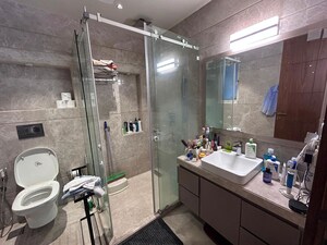 Bathroom in 3.5 BHK Apartment at Greater Kailash – for Rent