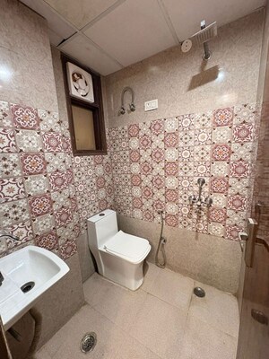 Bathroom in 1 BHK Builder Floor at Chattarpur – for Rent