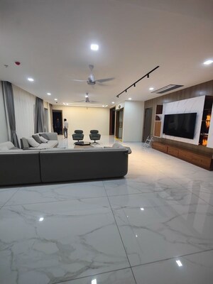 Living Room in 4 BHK Apartment at Sri Fortune Sonthalia Sky Villas, Kokapet – for Rent
