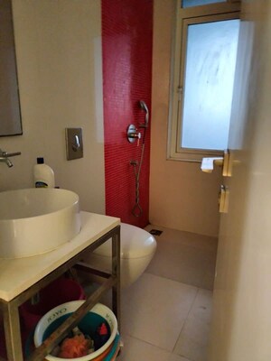 Bathroom in 3 BHK Apartment at Lodha Fiorenza, Goregaon East – for Rent