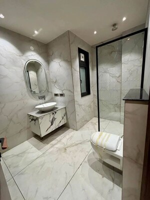 Bathroom in 3 BHK Apartment at Freedom Fighters Enclave – for Rent