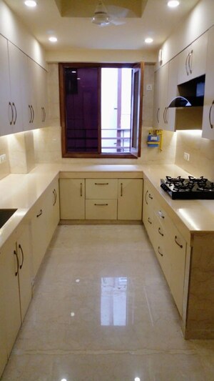 Kitchen in 3 BHK Builder Floor at Panchsheel Enclave – for Rent