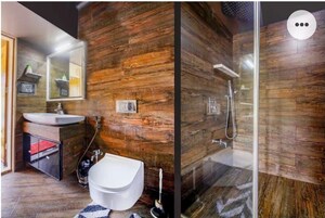 Bathroom in 3 BHK Apartment at Lower Parel – for Rent
