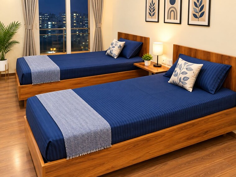 Bedroom, gera-planet-of-joy Pg For Girls In Kharadi 10743542