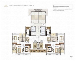 Floor Plan in 3 BHK Apartment at Delta Icon, Airoli Sector 7 – for Rent