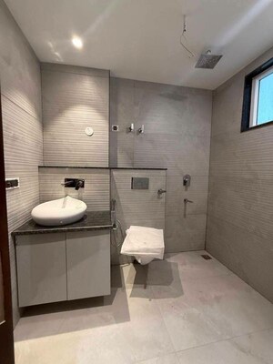 Bathroom in 3 BHK Apartment at Chattarpur – for Rent