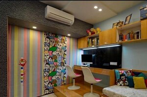 Living Room in 3 BHK Apartment at Marathon Nextzen Era, Lower Parel – for Rent
