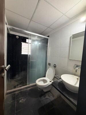 Bathroom in 3 BHK Apartment at Shivam Hill View, Bavdhan – for Rent