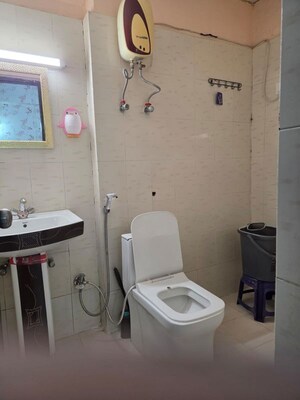 Bathroom in 3 BHK Apartment at Emenox Brave Hearts, Raj Nagar Extension – for Rent