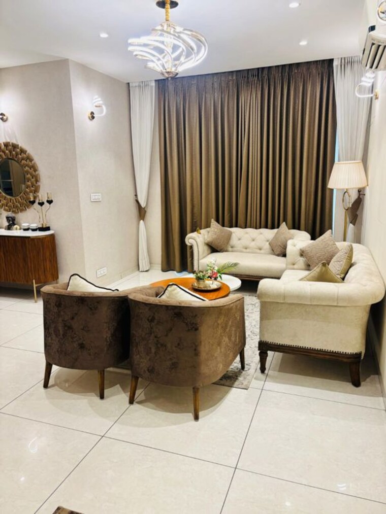 Living Room, hlp-palmillas 3.5 Bedroom 1800 Sq.Ft. Apartment In Vip Road Zirakpur 10744460