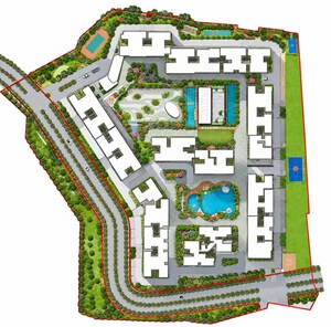 Master Plan in 2 BHK Apartment at Prestige Evergreen, Whitefield – for Sale