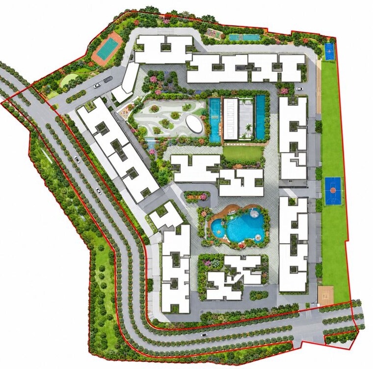 Master Plan, prestige-evergreen 2 Bedroom 1526 Sq.Ft. Apartment In Whitefield Bangalore 10627759