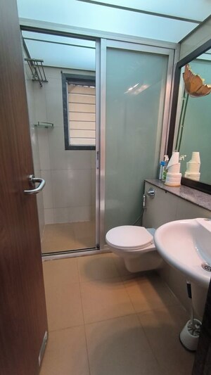 Bathroom in 3 BHK Apartment at Vision Crest, Dadar West – for Rent