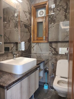 Bathroom in 3 BHK Builder Floor at Unitech Greenwood City Apartment, Sector 45 – for Rent