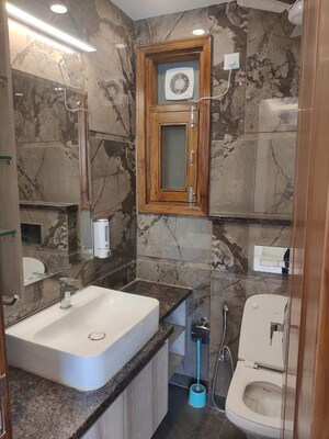 Bathroom in 3 BHK Builder Floor at Unitech Greenwood City Apartment, Sector 45 – for Rent