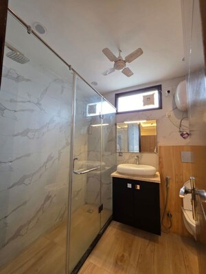 Attached Bathroom in 3 BHK Builder Floor at Sushant Lok I – for Rent