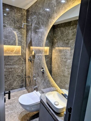 Bathroom in 3 BHK Apartment at Lodha The World Towers World One Tier 2, Worli – for Rent