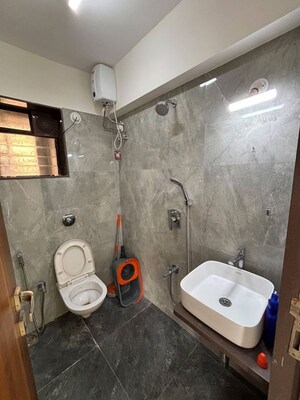 Bathroom in 3 BHK Apartment at Chaitanya Anand Lunkhod CHSL, Andheri West – for Rent