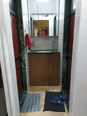 Bathroom in 2 BHK Apartment at Shree Laxmi Park 1, Vartak Nagar – for Rent