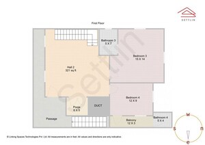 Floor Plan in 5 BHK Independent House at Banashankari Temple Ward – for Sale