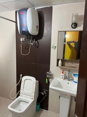 Bathroom in 2.5 BHK Apartment at Amrapali Verona Heights, Tech Zone 4 Greater Noida – for Rent