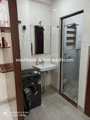 Washroom in 3 BHK Builder Floor at Vasundhara Sector 4 – for Rent