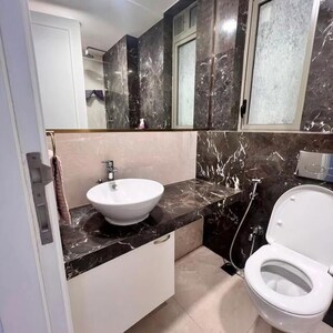 Attached Bathroom in 3 BHK Apartment at Transcon Triumph Tower, Andheri West – for Rent