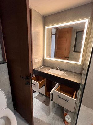 Washroom in 3 BHK Apartment at Krisumi Waterfall Residences, Sector 36a – for Rent