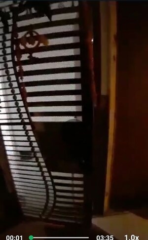 Staircase in 3.5 BHK Apartment at JKG Palm Resort, Raj Nagar Extension – for Rent
