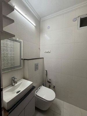 Bathroom in 2 BHK Builder Floor at Kalkaji – for Rent