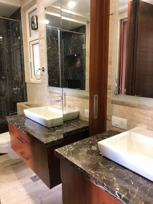 Kitchen in 4 BHK Builder Floor at Kailash Colony – for Sale