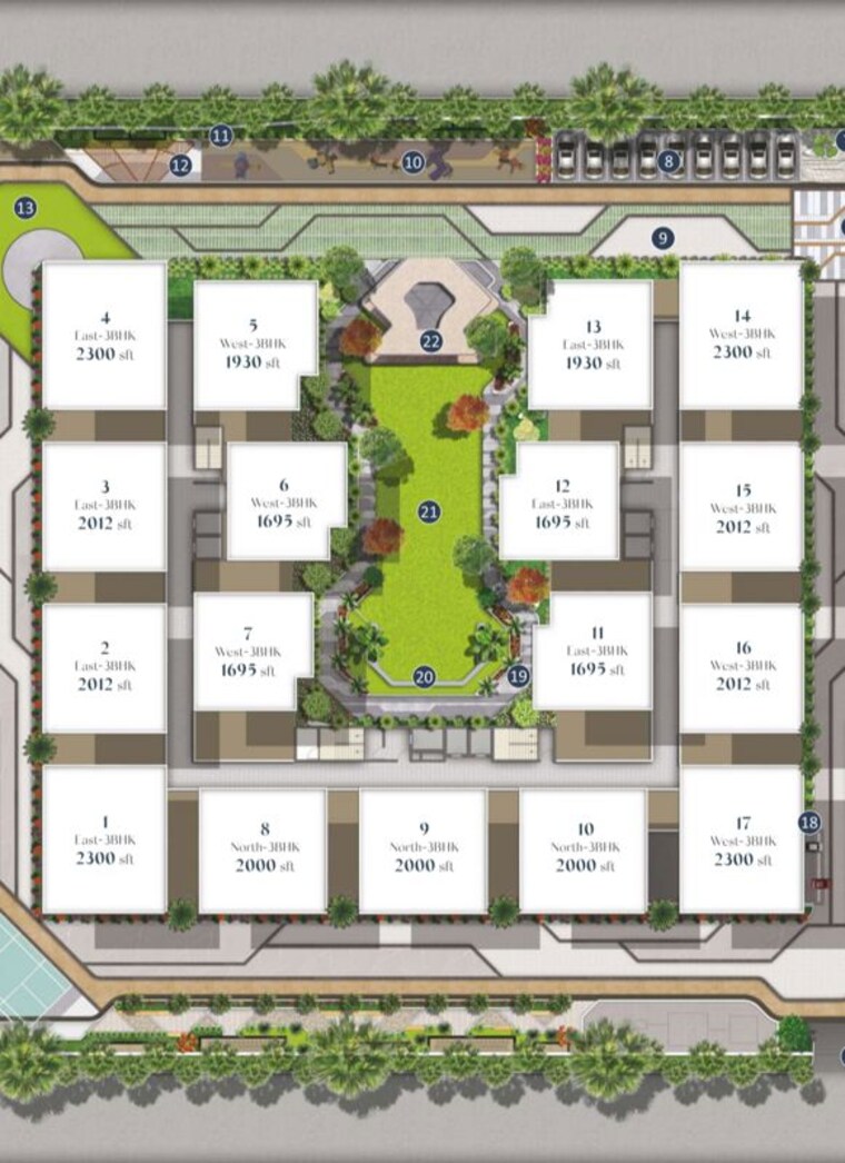 Floor Plan, silpa-vaibhavi-vihanga 3 Bedroom 2300 Sq.Ft. Apartment In Tellapur Hyderabad 10746829