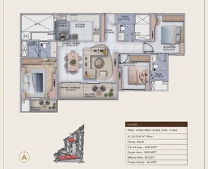 Floor Plan in 3 BHK Apartment at Sumadhura Edition, Whitefield – for Sale