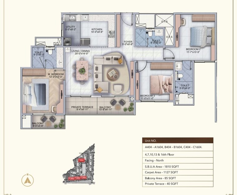 Floor Plan, sumadhura-edition 3 Bedroom 1590 Sq.Ft. Apartment In Whitefield Bangalore 10627634