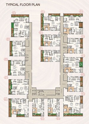 Floor Plan in 3 BHK Apartment at Sunshine Terra, Puppalaguda – for Sale