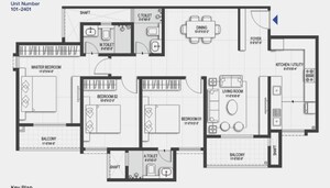 Floor Plan in 2 BHK Apartment at Sumadhura Belfort, Soukya Road – for Sale