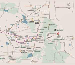 2 BHK Apartment – Map Location View at Sumadhura Belfort, Soukya Road - for Sale