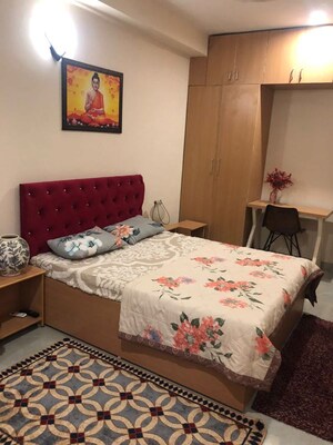 Bedroom in 1 RK Builder Floor at Sushant Lok I – for Rent